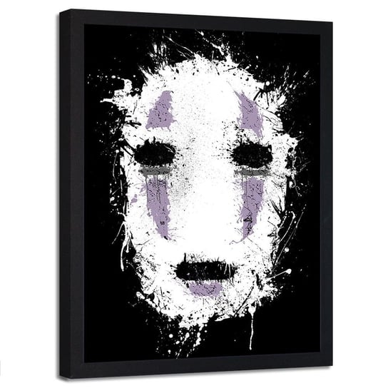 Plakat w ramie czarnej FEEBY Maska z anime, 40x60 cm Feeby