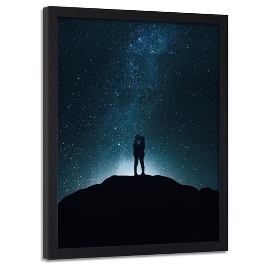 Plakat w ramie czarnej FEEBY Miłość w świetle gwiazd, 40x60 cm Feeby