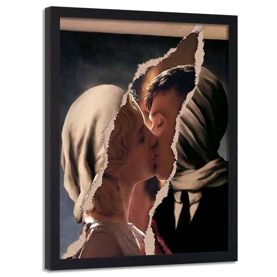 Plakat w ramie czarnej FEEBY Postacie z serialu pocałunek, 50x70 cm Feeby