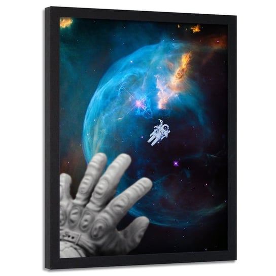 Plakat w ramie czarnej FEEBY Przywitanie kosmonautów, 40x60 cm Feeby