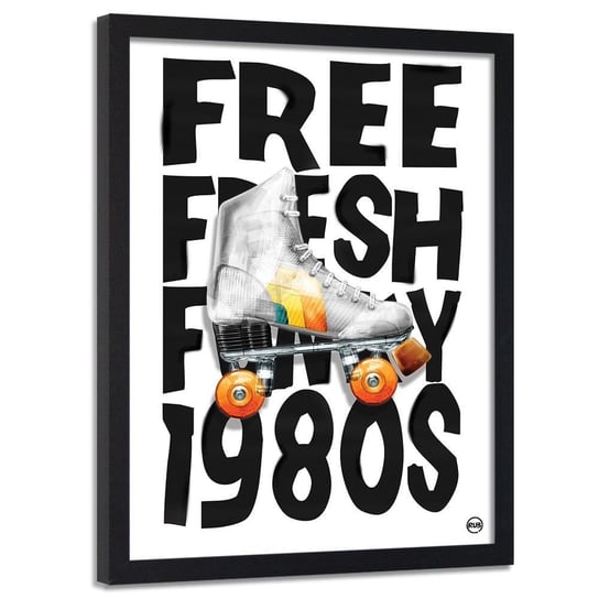 Plakat w ramie czarnej FEEBY Wrotki wolności, 40x60 cm Feeby
