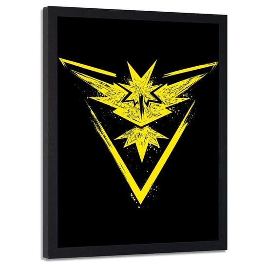 Plakat w ramie czarnej FEEBY Żółty feniks, 50x70 cm Feeby