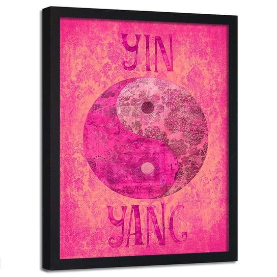 Plakat w ramie czarnej, Yin i Yang - 50x70 Feeby