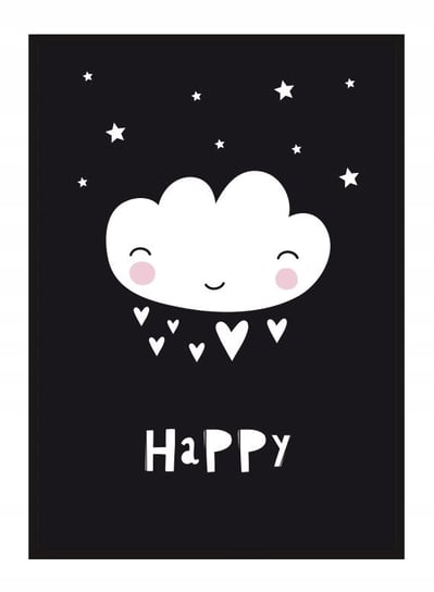 Plakat w ramie E-DRUK Happy Scandi, 33x43 cm e-druk