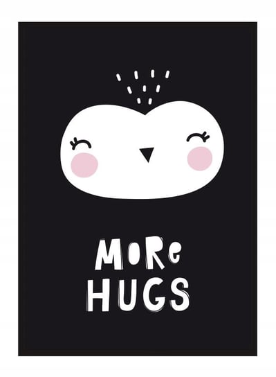 Plakat w ramie E-DRUK Hugs Scandi, 33x43 cm e-druk