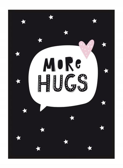 Plakat w ramie E-DRUK Hugs Scandi, 33x43 cm e-druk