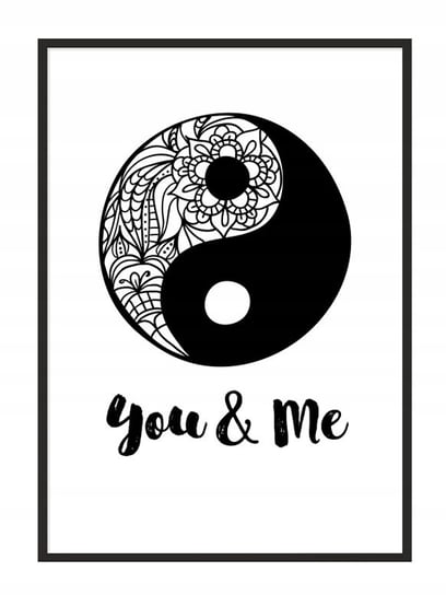 Plakat w ramie E-DRUK YinYang, 33x43 cm e-druk