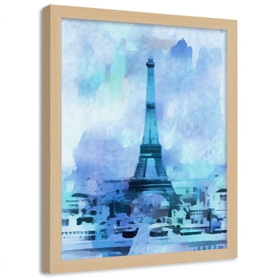 Plakat w ramie naturalnej, Architektura Paryża - 40x60 Feeby