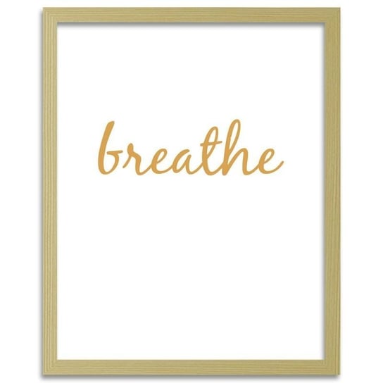 Plakat w ramie naturalnej FEEBY Breathe 5, 70x100 cm Feeby