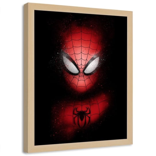 Plakat w ramie naturalnej FEEBY, Człowiek – pająk, 70x100 cm Feeby