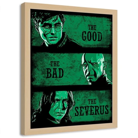 Plakat w ramie naturalnej FEEBY Harry Potter, 40x60 cm Feeby