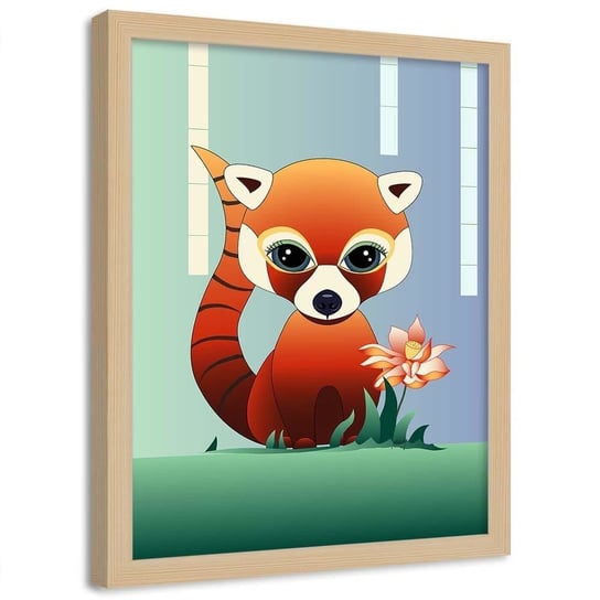 Plakat w ramie naturalnej FEEBY, Ostronos dla dzieci, 40x60 cm Feeby