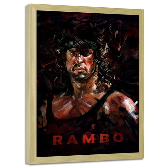 Plakat w ramie naturalnej FEEBY Rambo, 40x60 cm Feeby