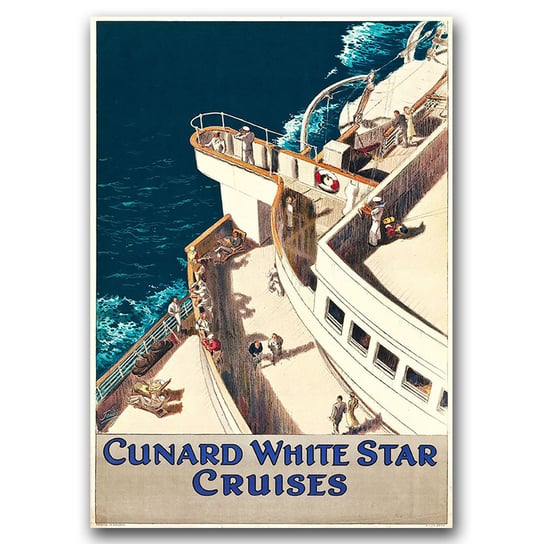 Plakat w stylu retro Cunard White Star Cruises A1 Vintageposteria