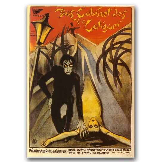 Plakat w stylu retro Gabinet Dr Caligari A1 Vintageposteria