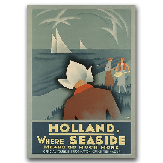 Plakat w stylu retro Holandia Holandia A2 Vintageposteria
