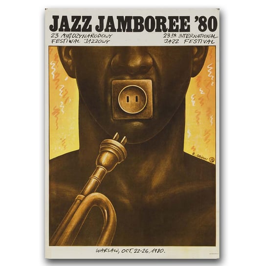 Plakat w stylu retro Jazz Jamboree w Warszawie A1 Vintageposteria