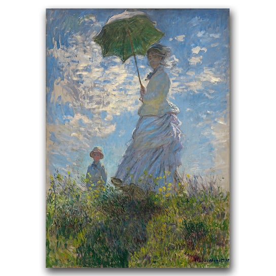 Plakat w stylu retro Madame Monet i jej syn A1 Vintageposteria