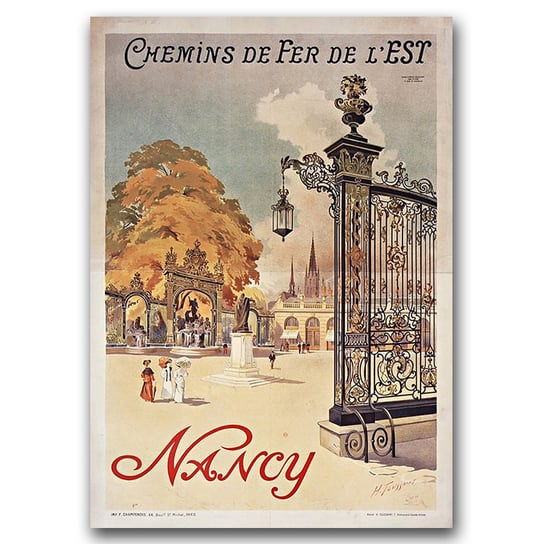 Plakat w stylu retro na płótnie Nancy France A2 Vintageposteria