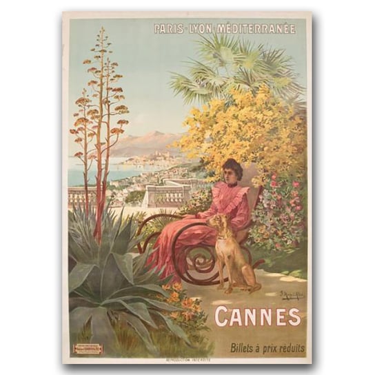 Plakat w stylu retro Plakat z Cannes A1 60x85cm Vintageposteria