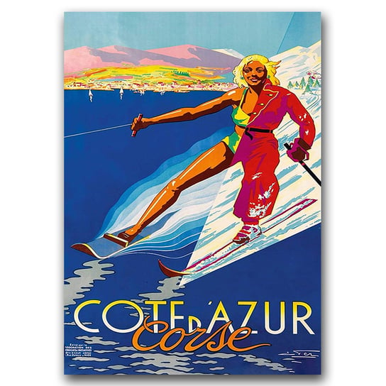 Plakat w stylu retro Południowa Francja Korsyka A2 Vintageposteria