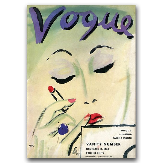 Plakat w stylu retro Vogue Vanity Number A1 Vintageposteria