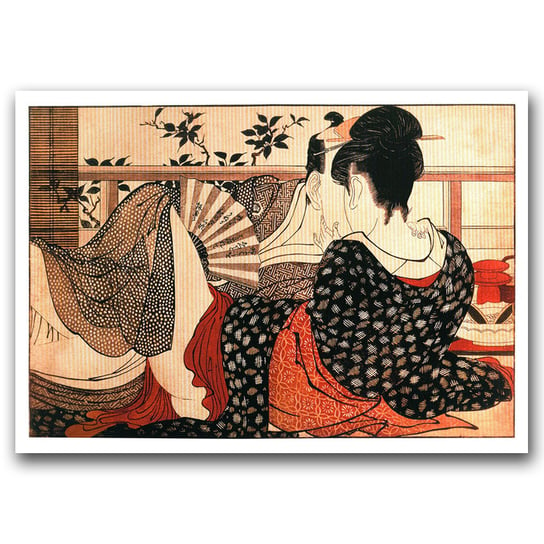 Plakat w stylu retro Wiersz poduszki Kitagawa A1 Vintageposteria