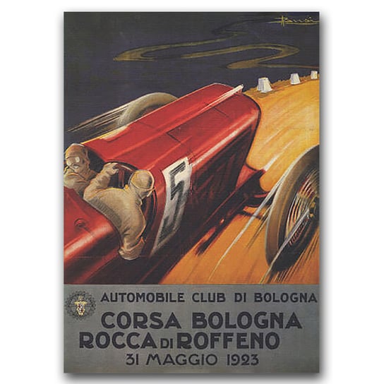 Plakat w stylu vintage Grand Prix Corsa Włochy A1 Vintageposteria