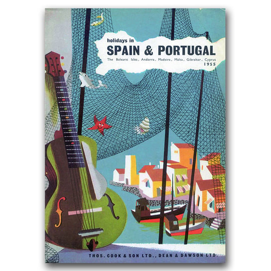 Plakat w stylu vintage Hiszpania i Portugalia A1 Vintageposteria