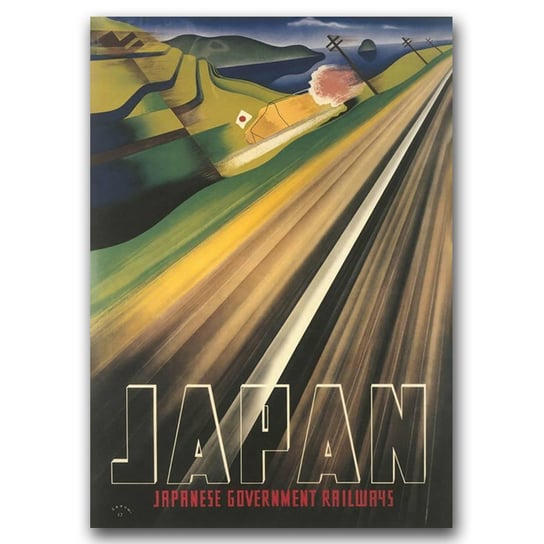 Plakat w stylu vintage Japońskie koleje rządowe A2 Vintageposteria