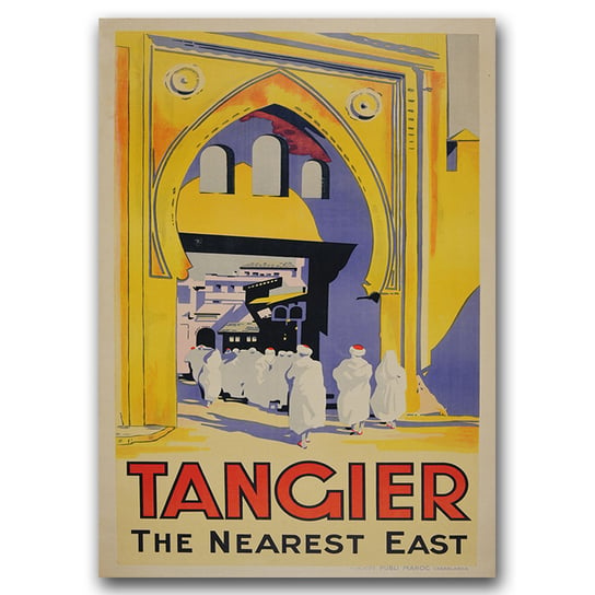 Plakat w stylu vintage Morocoo Tanger A2 40x60cm Vintageposteria