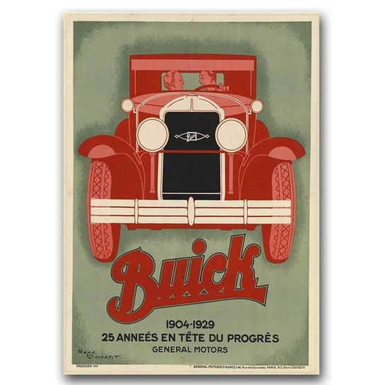 Plakat w stylu vintage na płótnie Buick 25 lat A3 Vintageposteria