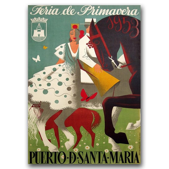 Plakat w stylu vintage Puerto De Santa Maria A1 Vintageposteria