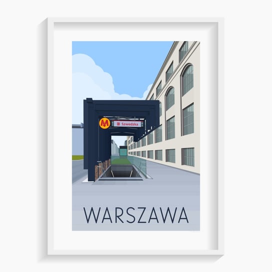 Plakat Warszawa 40x50 cm A. W. WIĘCKIEWICZ