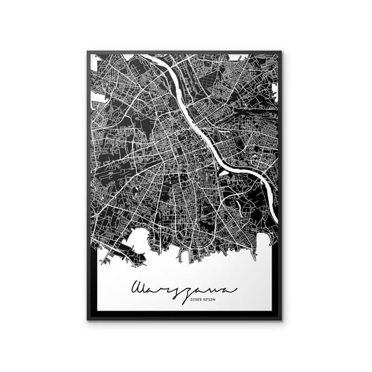 Plakat Warszawa Mapa, 40x50 cm Peszkowski Graphic
