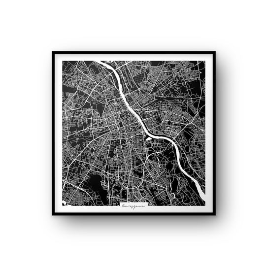 Plakat Warszawa Mapa 50x50 cm Peszkowski Graphic