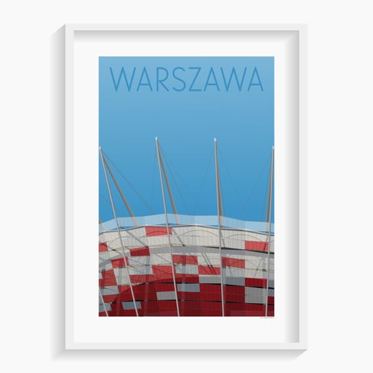 Plakat Warszawa Stadion A3 29,7x42 cm A. W. WIĘCKIEWICZ
