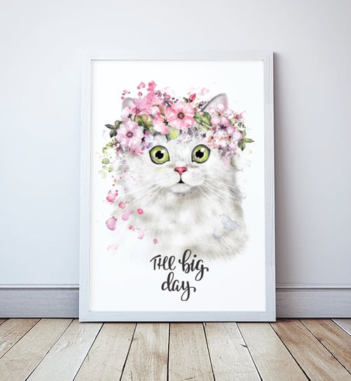 Plakat z kotem The Big Day format A3 Wallie Studio Dekoracji