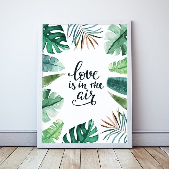 Plakat z motywami roślinnymi Love is in the air 1 format A3 Wallie Studio Dekoracji
