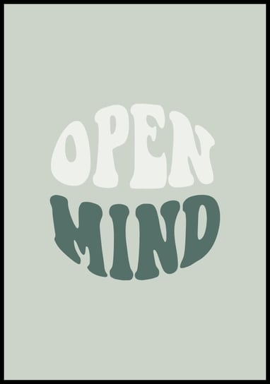 Plakat z napisem open mind, rozmiar 30x40 cm Inna marka