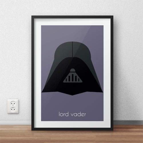 Plakat z postacią Lorda Vadera 50x70 (500mm x 700mm) Scandi Poster