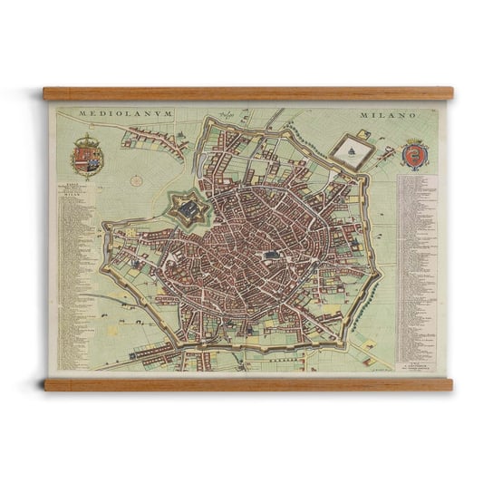 plakat z ramką Włochy mapa A2 vintage do salonu, ArtprintCave ArtPrintCave