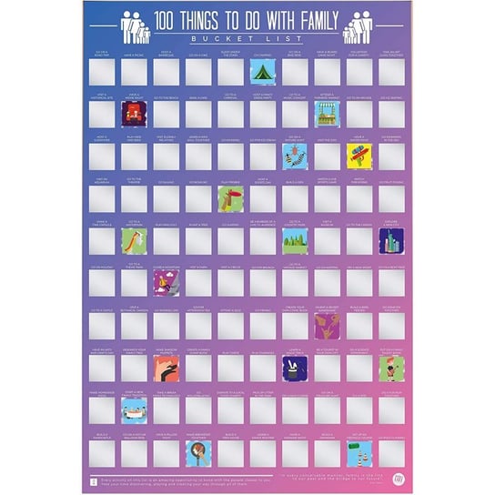 Plakat Zdrapka 100 Rzeczy Do Zrobienia Z Rodziną Prezent Dla Rodziców Toys4boys