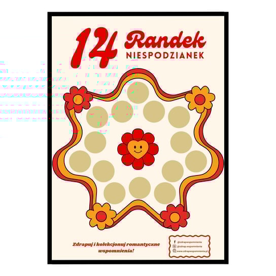 Plakat Zdrapka - 14 RANDEK NIESPODZIANEK PREZENT DLA PAR DLA NIEJ NIEGO inna (Inny)