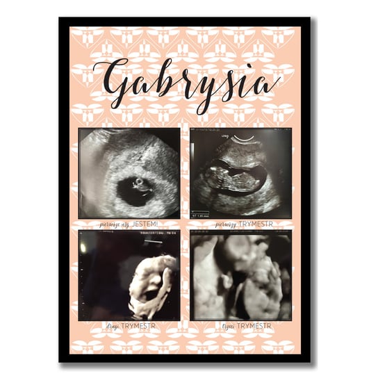 Plakat ze djęciami z USG, pamiątka z ciąży prezent na Baby Shower Ciąża Inna marka