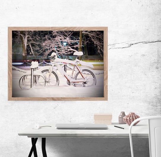 Plakat, Zimowe rowery, 80x60 cm reinders