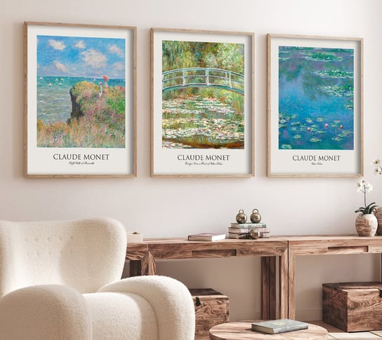 Plakaty Claude Monet Impresjonizm Łąka Klif Lilie 50X70Cm ag.art deco