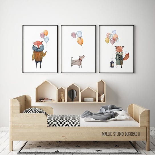 Plakaty dla dzieci Balonowo format A3 Wallie Studio Dekoracji