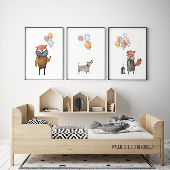 Plakaty dla dzieci, Balonowo format A4 Wallie Studio Dekoracji