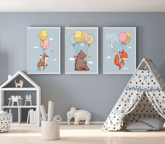 Plakaty dla dzieci Fiku Miku format A3 Wallie Studio Dekoracji